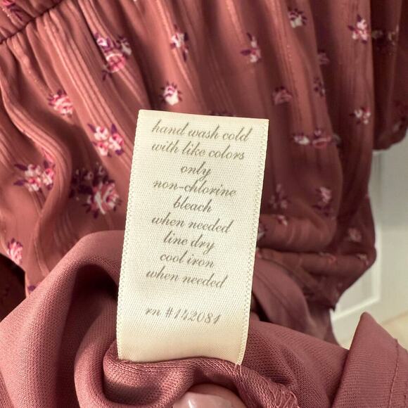 Altar'd State Womens Pink Floral Lotty Fit And Flare Dress Size M Mauve Lined - Picture 5 of 6